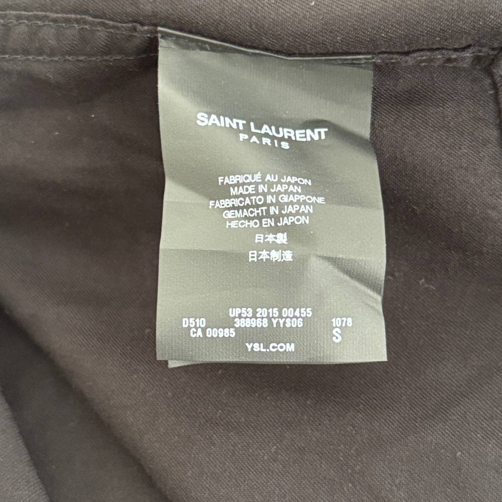 YSL Saint Laurent Classic Black Button Down Shirt LIKE NEW - Picture 6 of 10